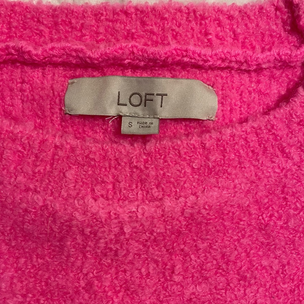 Loft hot pink sweater, M